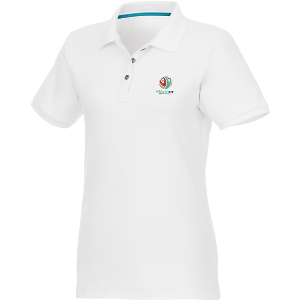 Polo bio recyclé manches courtes femme Beryl - Blanc / XL