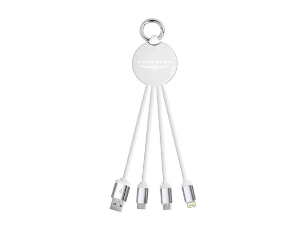 Charging USB cable LED 3in1 UC023 - WHITE