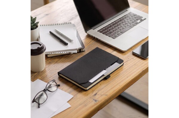 Notebook med lomme Ashira A5 - Sort