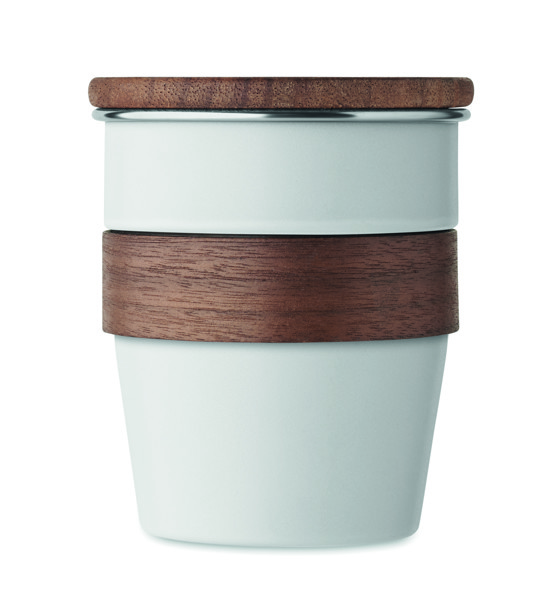Single wall tumbler 350 ml Walnut - White