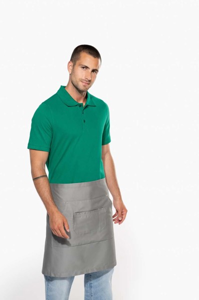 Polycotton Mid-Length Apron - White