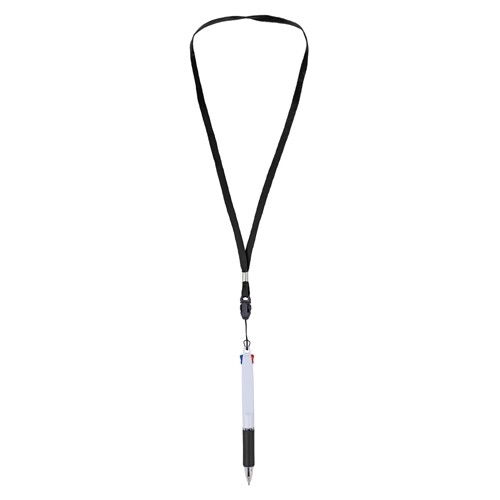 CANETA 2 CORES COM LANYARD “BISSKAR” -
