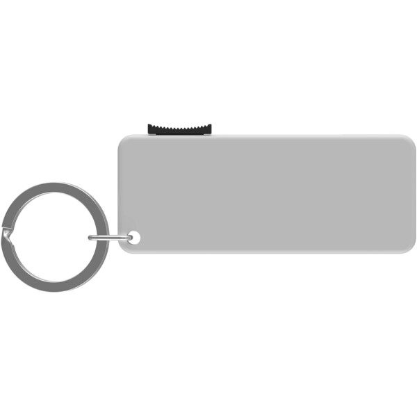 Rove recycled tyre tread check keychain - White