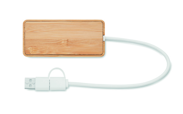 Bamboo USB 3 ports hub Hubbam