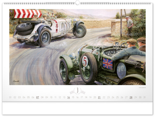 Notique Nástěnný Kalendář Oldtimers – Václav Zapadlík 2027, 64 x 42 cm