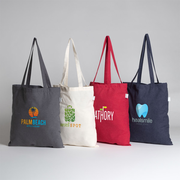 1 Lot de 50 Sacs shopping en tissu de coton recyclé personnalisable 140 gsm -Goldstar/Goodpens