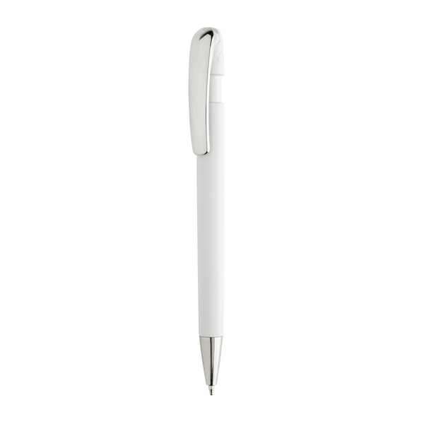 Glide GRS certified R-ABS Metal Clip Pen - White