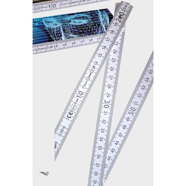 Adga 250 Plus Zollstock 2 m mit 90°-Winkeleinrastung, Made in Germany – inkl. 4-farbigem Digitaldruck