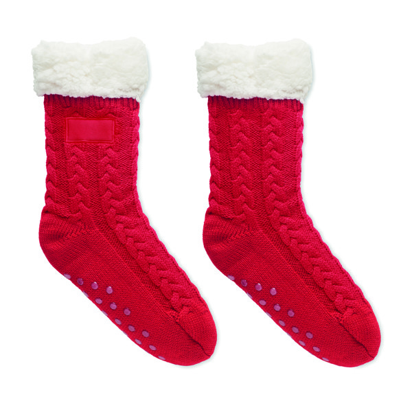 Pair of slipper sock L Canichie L - Rød