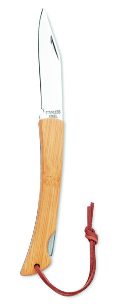 Foldable knife in bamboo Mansan