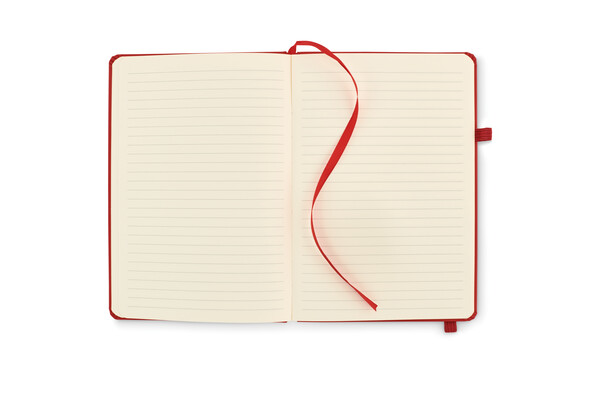 Carnet A5 ligné en PU recyclé Arpu - Rouge