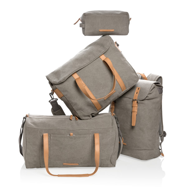 Xd Collection canvas backpack 15.6in,PVC free - Grey