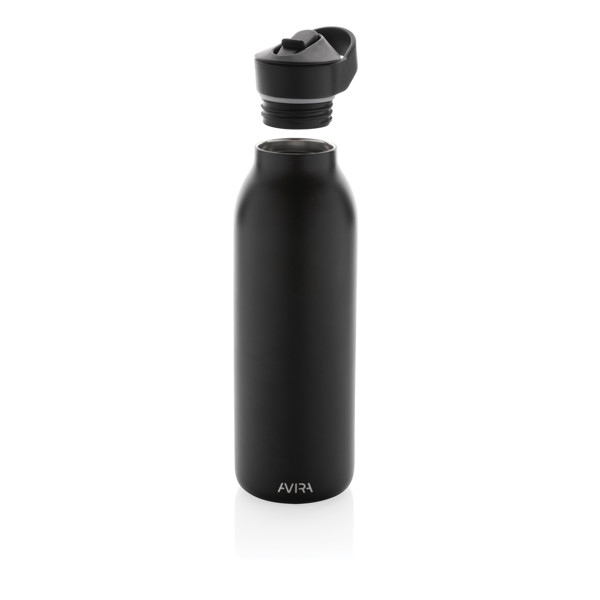 Avira Ara RCS fliptop fľaša z rec. Nehrdz. ocele 500 ml - Čierna