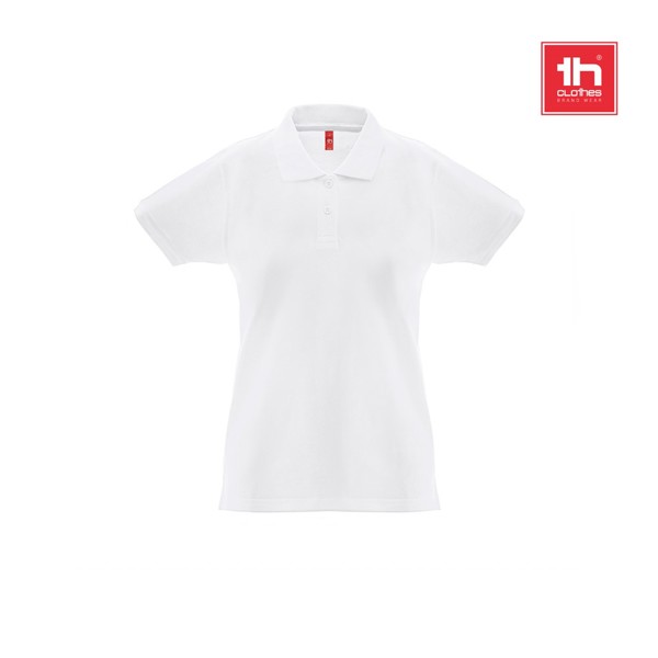 Polo de manga curta para mulher em algodão cardado - THC MONACO WOMEN