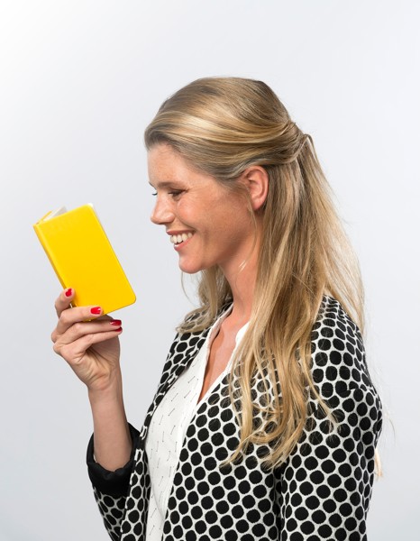 Notitieboek Dita | Gerecycled PU | A6 | Gelinieerd - wit