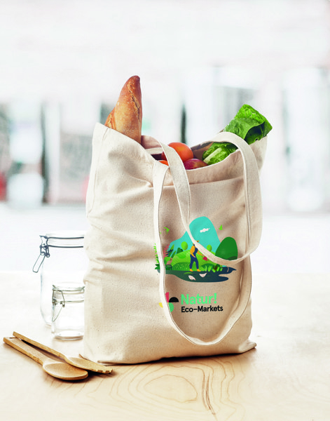 Rassa cotton shopping bag 270 g/m², gusseted