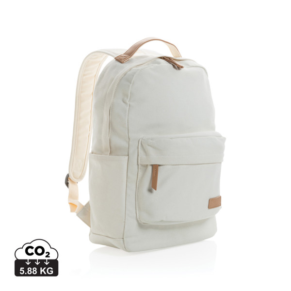 Impact AWARE 16 oz. recycled canvas backpack Off White