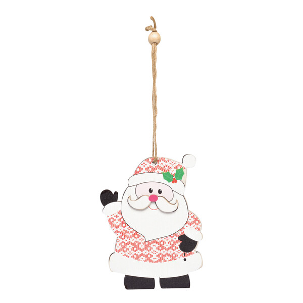 Present / Christmas tree pendant WOODEN SNOWI - WOODEN RUDOLPH
