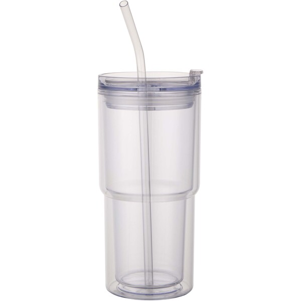 Archer 480 ml double wall plastic tumbler - Transparent Clear