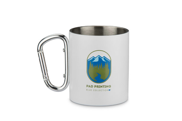 Recycled stainless steel mug VIVO 250 ml - white
