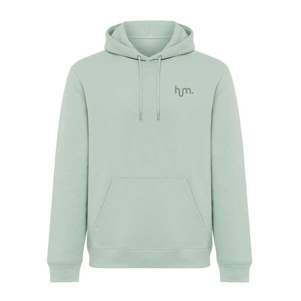 IQONIQ Joshua Unisex mikina s kapucňou z rec. bavlny - Iceberg Green / XL
