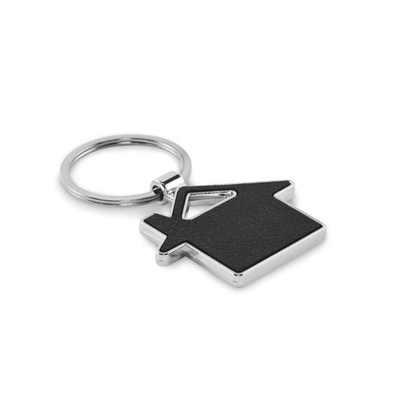 House shaped key ring Louse - Black