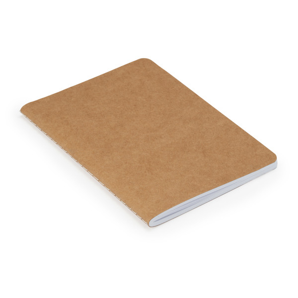 Personalised A6 recycled cardboard notebook with ruled pages