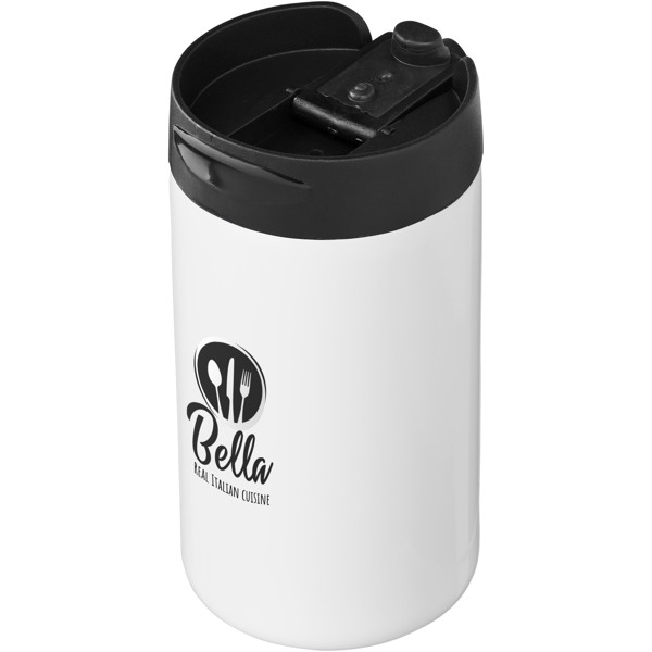 Gobelet avec isolation Mojave de 250 ml en acier inoxydable recyclé certifié RCS - Blanc
