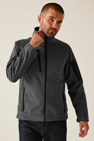 Arcola - 3 Layer Membrane Softshell - Black / Seal Grey / S