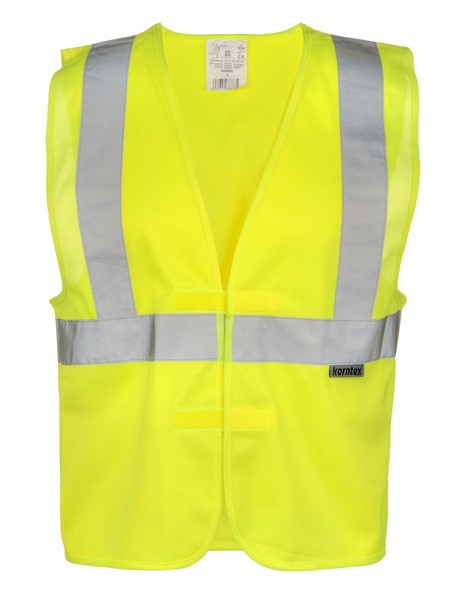 Safety Vest with 3 reflective Tapes - Yellow / XXL