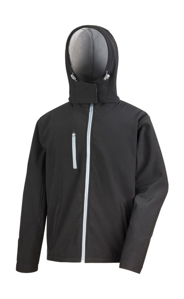 Tx Performance Hooded Softshell Jacket - Black / Grey / 3XL