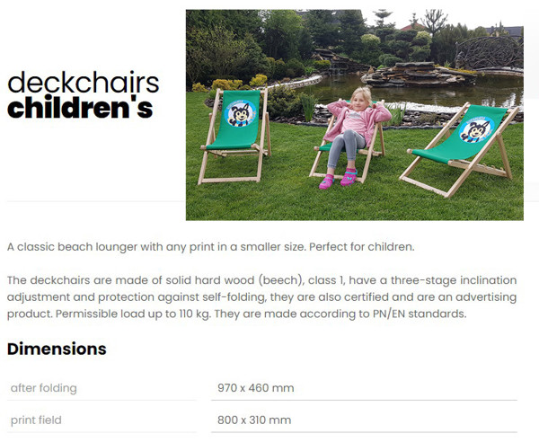 Wooden deckchairs & chairs - custom made