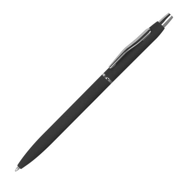 Rubber coated ball pen CONCETTA - Black