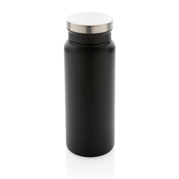Termo fľaša z RCS recyklovanej ocele 600ml - Čierna / Čierna