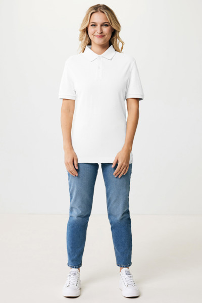 Polo en coton piqué et recyclé Iqoniq Yosemite - Recycled White / M
