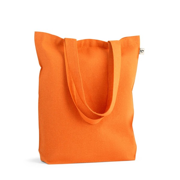 MERIDA. Taška (220 g/m²) z bavlny (50 %), recyklované bavlny (30 %) a polyesteru (20 % rPET) - Oranžová