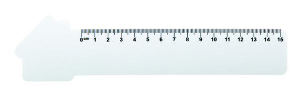 15 Cm Ruler Couler 15, House - White