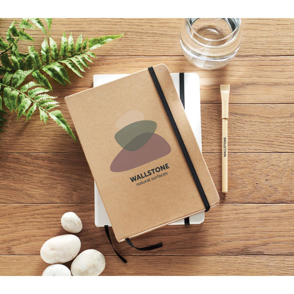 A5 notebook recycled carton Stein - White