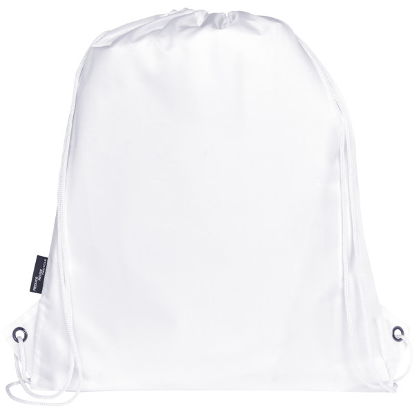 Sac isotherme 9 L recyclé avec cordon de serrage Adventure - Blanc