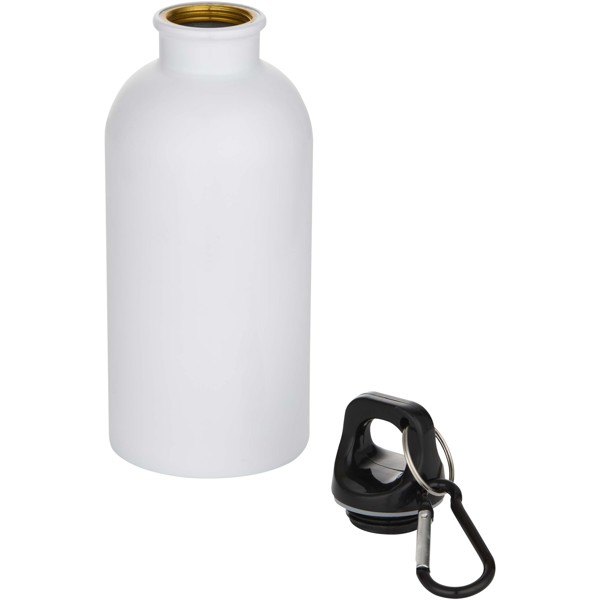 Garrafa de água de aço inoxidável com certificação RCS e parede única de 400 ml para sublimação com mosquetão "Oregon"