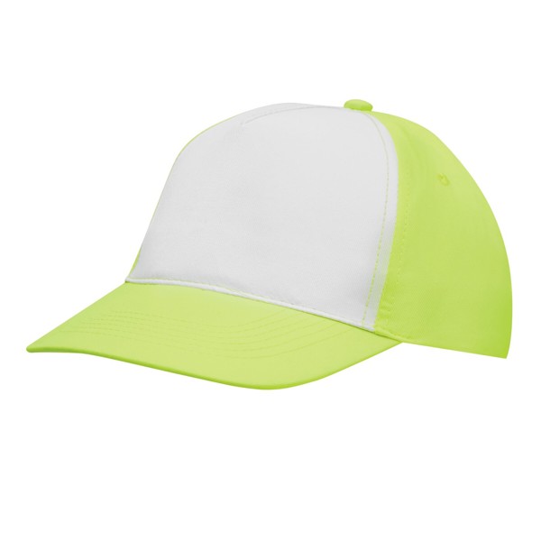 5-Panel-Cap Shiny - Gelb / Weiß