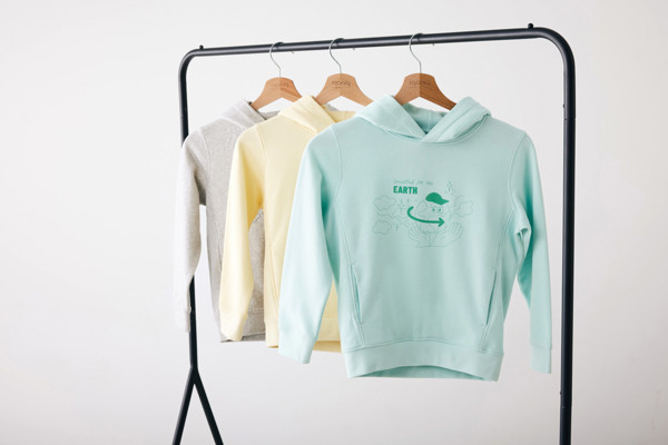 Dětská mikina s bočními kapsami IQONIQ Yengo z rec. bavlny - Cream Yellow / 78