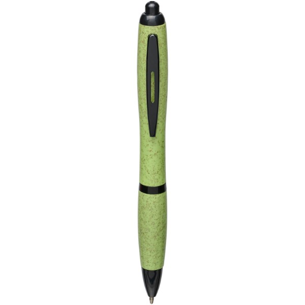 Nash wheat straw black tip ballpoint pen - Green