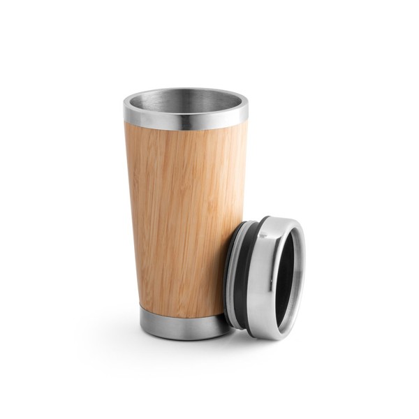 PS - PIETRO. Bamboo and stainless steel travel cup 500 mL