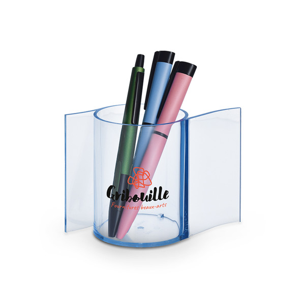 EVASION : POT A CRAYON - Vert clair transparent