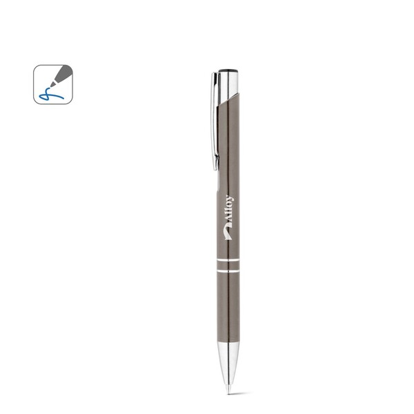 RE-BETA. Kemijska olovka od recikliranog aluminija (100% rAL) - Bijela