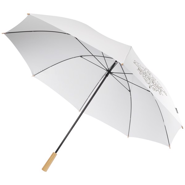 Romee 30'' windproof recycled PET golf umbrella - White