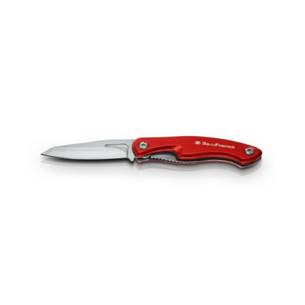 COUTEAU PLIABLE MANCHE ALU LAME INOX - Gris