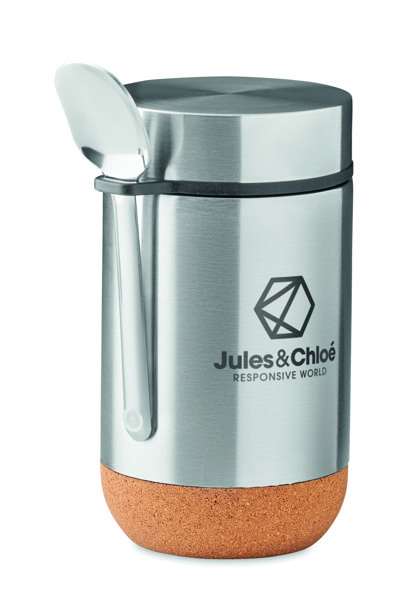 Frasco de parede dupla 400 ml Bettna - Prata Mate