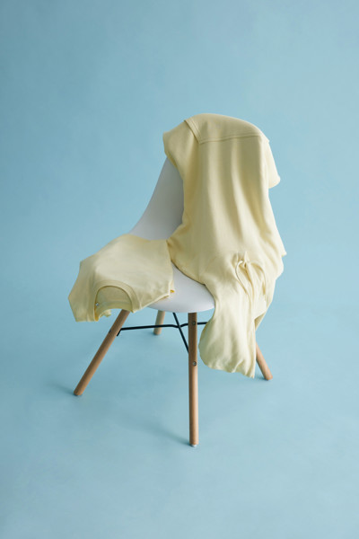 Lehká mikina s kapucí Iqoniq Rila z recykl. bavlny - Cream Yellow / XS